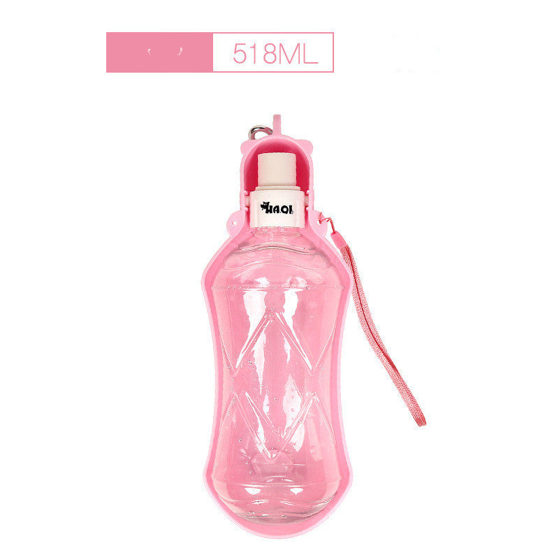 HKM-424659 Portable Dog Water Bottle - Eco-Friendly TPE Material, 280ml & 518ml Capacity, Available in Multiple Colors