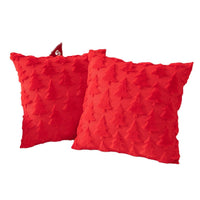 HKM-424787 Christmas Tree Embroidered Pillow Cover - Green, Red, White - 45x45cm