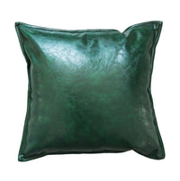 HKM-424851 Luxury PU Oil Wax Leather Cushion Cover in Solid Color, Modern Design for Sofa Pillows