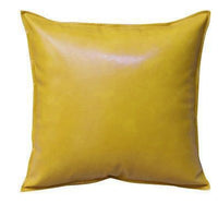 HKM-424851 Luxury PU Oil Wax Leather Cushion Cover in Solid Color, Modern Design for Sofa Pillows