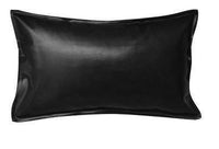 HKM-424851 Luxury PU Oil Wax Leather Cushion Cover in Solid Color, Modern Design for Sofa Pillows
