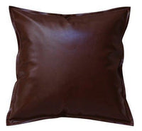 HKM-424851 Luxury PU Oil Wax Leather Cushion Cover in Solid Color, Modern Design for Sofa Pillows