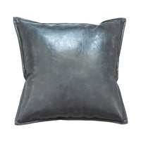 HKM-424851 Luxury PU Oil Wax Leather Cushion Cover in Solid Color, Modern Design for Sofa Pillows
