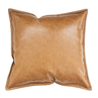 HKM-424851 Luxury PU Oil Wax Leather Cushion Cover in Solid Color, Modern Design for Sofa Pillows