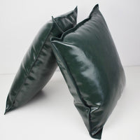 HKM-424851 Luxury PU Oil Wax Leather Cushion Cover in Solid Color, Modern Design for Sofa Pillows