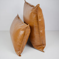 HKM-424851 Luxury PU Oil Wax Leather Cushion Cover in Solid Color, Modern Design for Sofa Pillows