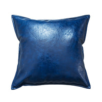 HKM-424851 Luxury PU Oil Wax Leather Cushion Cover in Solid Color, Modern Design for Sofa Pillows