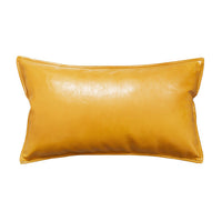 HKM-424851 Luxury PU Oil Wax Leather Cushion Cover in Solid Color, Modern Design for Sofa Pillows