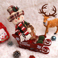 HKM-424915 Sled Doll Christmas Decor in Old Man, Snowman, and Elk Styles