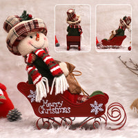 HKM-424915 Sled Doll Christmas Decor in Old Man, Snowman, and Elk Styles