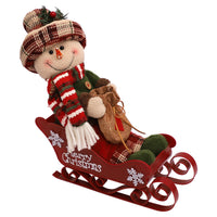HKM-424915 Sled Doll Christmas Decor in Old Man, Snowman, and Elk Styles