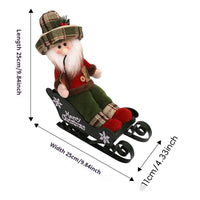HKM-424915 Sled Doll Christmas Decor in Old Man, Snowman, and Elk Styles
