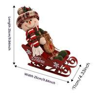 HKM-424915 Sled Doll Christmas Decor in Old Man, Snowman, and Elk Styles