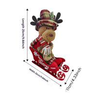 HKM-424915 Sled Doll Christmas Decor in Old Man, Snowman, and Elk Styles