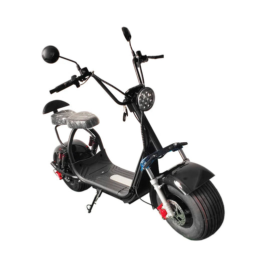 KTX-424979 Electric Two-Wheel Scooter HS2 with Fat Tires and Dual Seats, 2000W Motor, 60V, Max Speed under 40 km/h