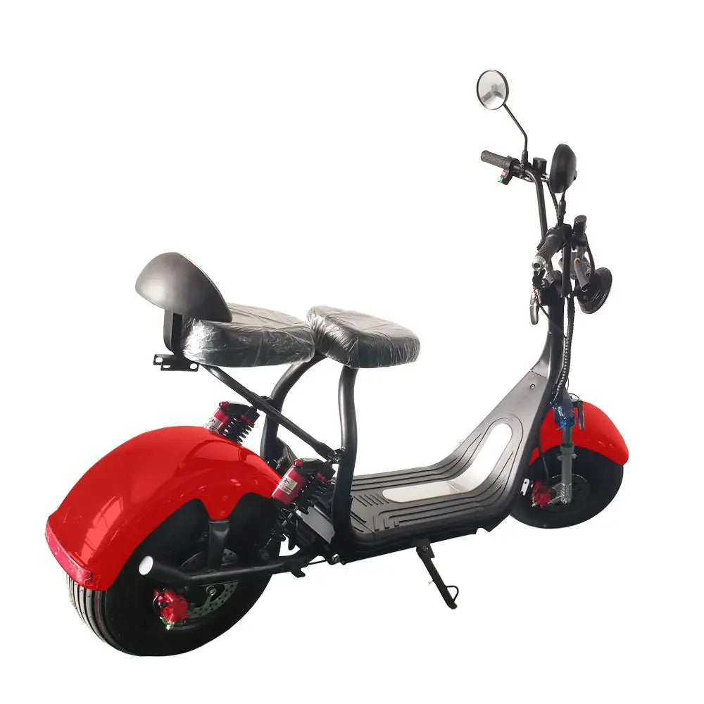 KTX-424979 Electric Two-Wheel Scooter HS2 with Fat Tires and Dual Seats, 2000W Motor, 60V, Max Speed under 40 km/h