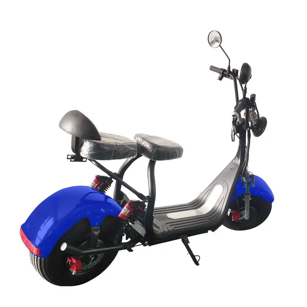 KTX-424979 Electric Two-Wheel Scooter HS2 with Fat Tires and Dual Seats, 2000W Motor, 60V, Max Speed under 40 km/h