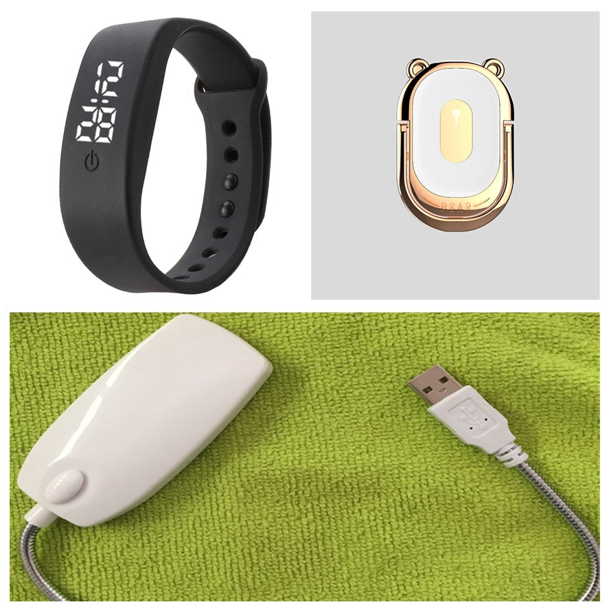 HKM-425299 LED White Light Casual Bracelet for Students - Electronic Month Display, Silicone Strap, Black and White Design