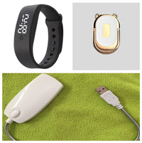 HKM-425299 LED White Light Casual Bracelet for Students - Electronic Month Display, Silicone Strap, Black and White Design