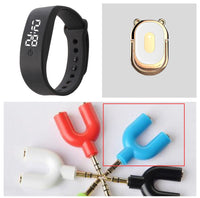 HKM-425299 LED White Light Casual Bracelet for Students - Electronic Month Display, Silicone Strap, Black and White Design