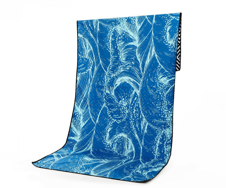 HKM-425363 Superfine Fiber Travel Outdoor Sports Beach Towel - Lightweight 175x75cm, 280g