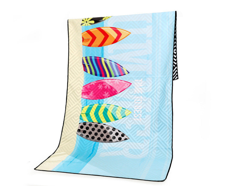 HKM-425363 Superfine Fiber Travel Outdoor Sports Beach Towel - Lightweight 175x75cm, 280g