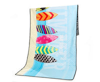 HKM-425363 Superfine Fiber Travel Outdoor Sports Beach Towel - Lightweight 175x75cm, 280g