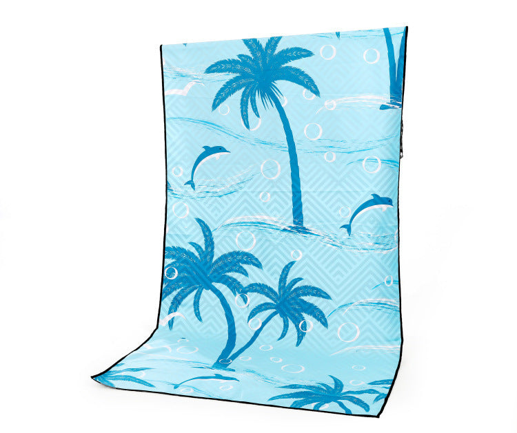 HKM-425363 Superfine Fiber Travel Outdoor Sports Beach Towel - Lightweight 175x75cm, 280g