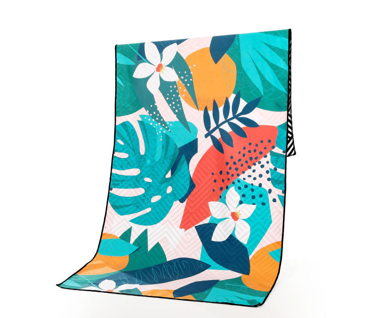 HKM-425363 Superfine Fiber Travel Outdoor Sports Beach Towel - Lightweight 175x75cm, 280g