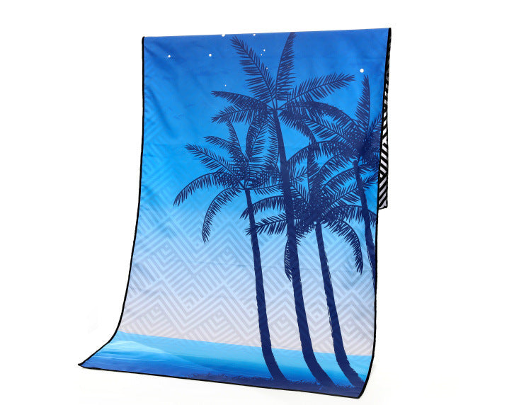 HKM-425363 Superfine Fiber Travel Outdoor Sports Beach Towel - Lightweight 175x75cm, 280g