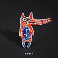 HKM-425619 Cartoon Animal Embroidery Cloth Sticker for Kids' Clothing