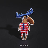 HKM-425619 Cartoon Animal Embroidery Cloth Sticker for Kids' Clothing