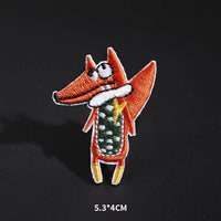 HKM-425619 Cartoon Animal Embroidery Cloth Sticker for Kids' Clothing