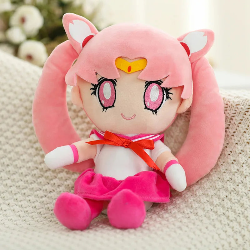 HKM-425619 Kawaii Plush Heart Stuffed Toy - Cute Girly Anime Doll for Bedroom Decoration