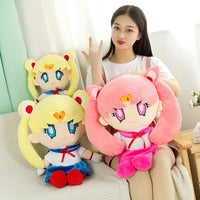 HKM-425619 Kawaii Plush Heart Stuffed Toy - Cute Girly Anime Doll for Bedroom Decoration