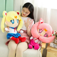 HKM-425619 Kawaii Plush Heart Stuffed Toy - Cute Girly Anime Doll for Bedroom Decoration