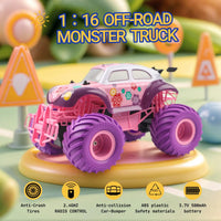 HKM-425747 1/18 Scale Pink Remote Control Climbing Car - High Speed Off-Road Vehicle, Indoor/Outdoor Use