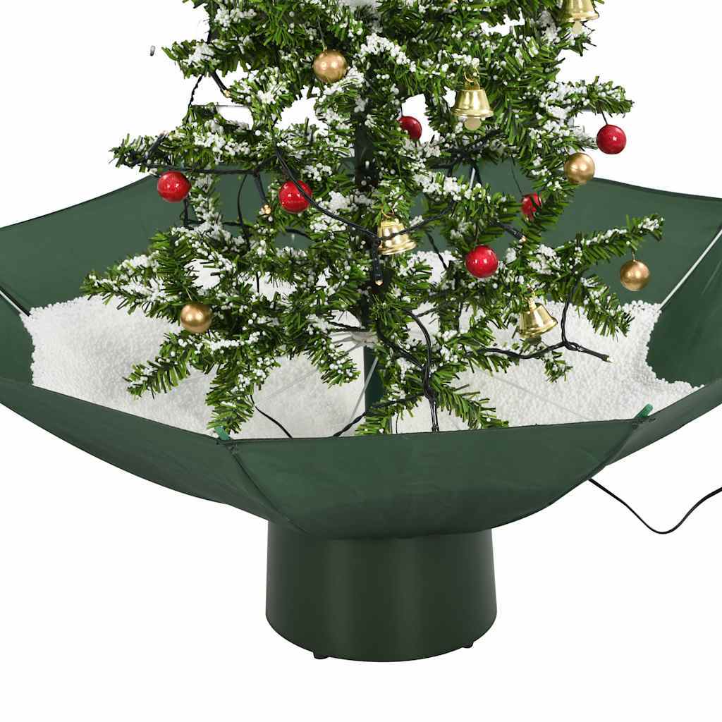 HKM-425747 Snow-Covered Christmas Tree with Lights and Umbrella Base, 75 cm Height