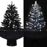 HKM-425747 Snow-Covered Christmas Tree with Lights and Umbrella Base, 75 cm Height