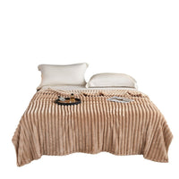 HKM-425939 Double-Sided Rabbit Plush Blanket for Home, Office, and Nap - Various Sizes and Colors Available