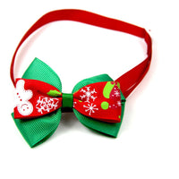 HKM-425939 Festive Cartoon Pet Bow Tie for Dogs and Cats - Christmas Party Decoration, Polyester Material