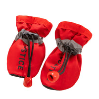 HKM-425939 Fleece Dog Shoes with Warm Fur Lining, Waterproof Anti-Slip Foot Covers for Small Dogs