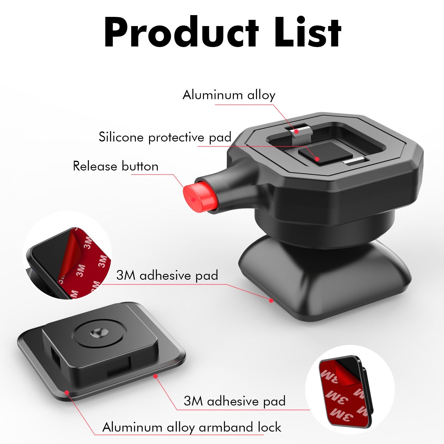 HKM-426003 Universal Plastic Cycling Phone Holder for Secure and Stable Use