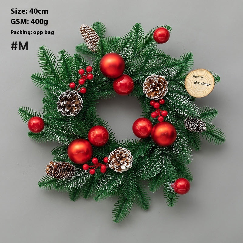 HKM-426067 Upside Down Rattan Christmas Wreath for Elegant Holiday Decor