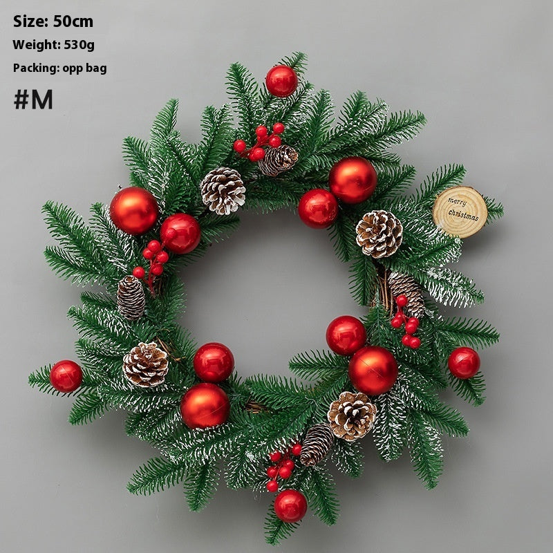HKM-426067 Upside Down Rattan Christmas Wreath for Elegant Holiday Decor