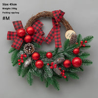 HKM-426067 Upside Down Rattan Christmas Wreath for Elegant Holiday Decor