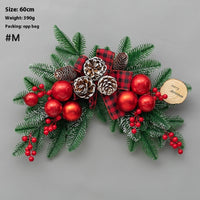 HKM-426067 Upside Down Rattan Christmas Wreath for Elegant Holiday Decor