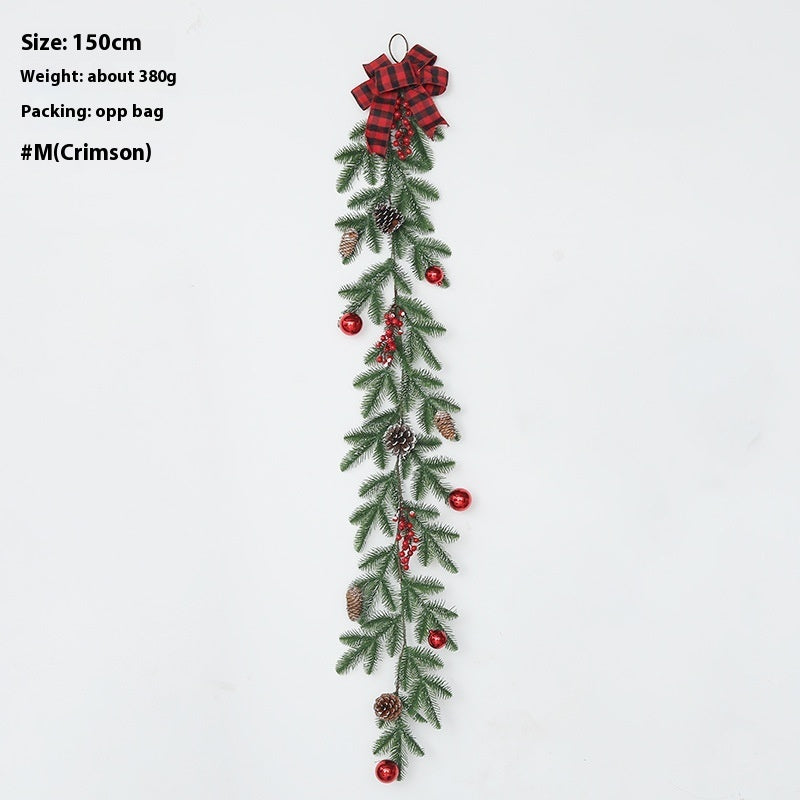 HKM-426067 Upside Down Rattan Christmas Wreath for Elegant Holiday Decor
