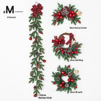 HKM-426067 Upside Down Rattan Christmas Wreath for Elegant Holiday Decor