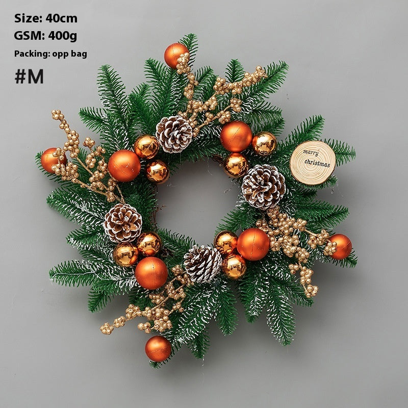 HKM-426067 Upside Down Rattan Christmas Wreath for Elegant Holiday Decor